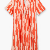 Orange Calima Tangelo Linen Dress