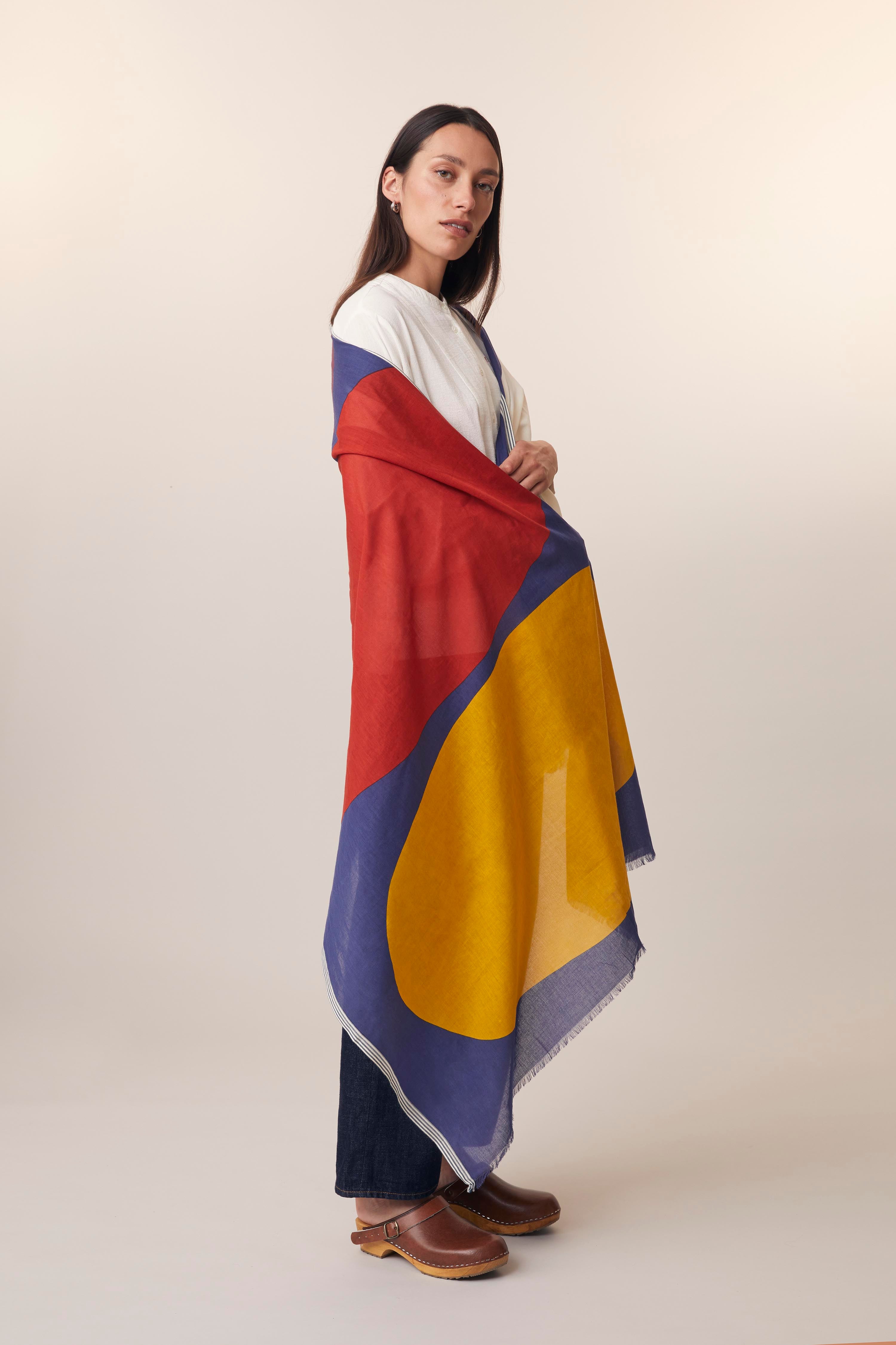 Blue Cotton Scarf – MOISMONT