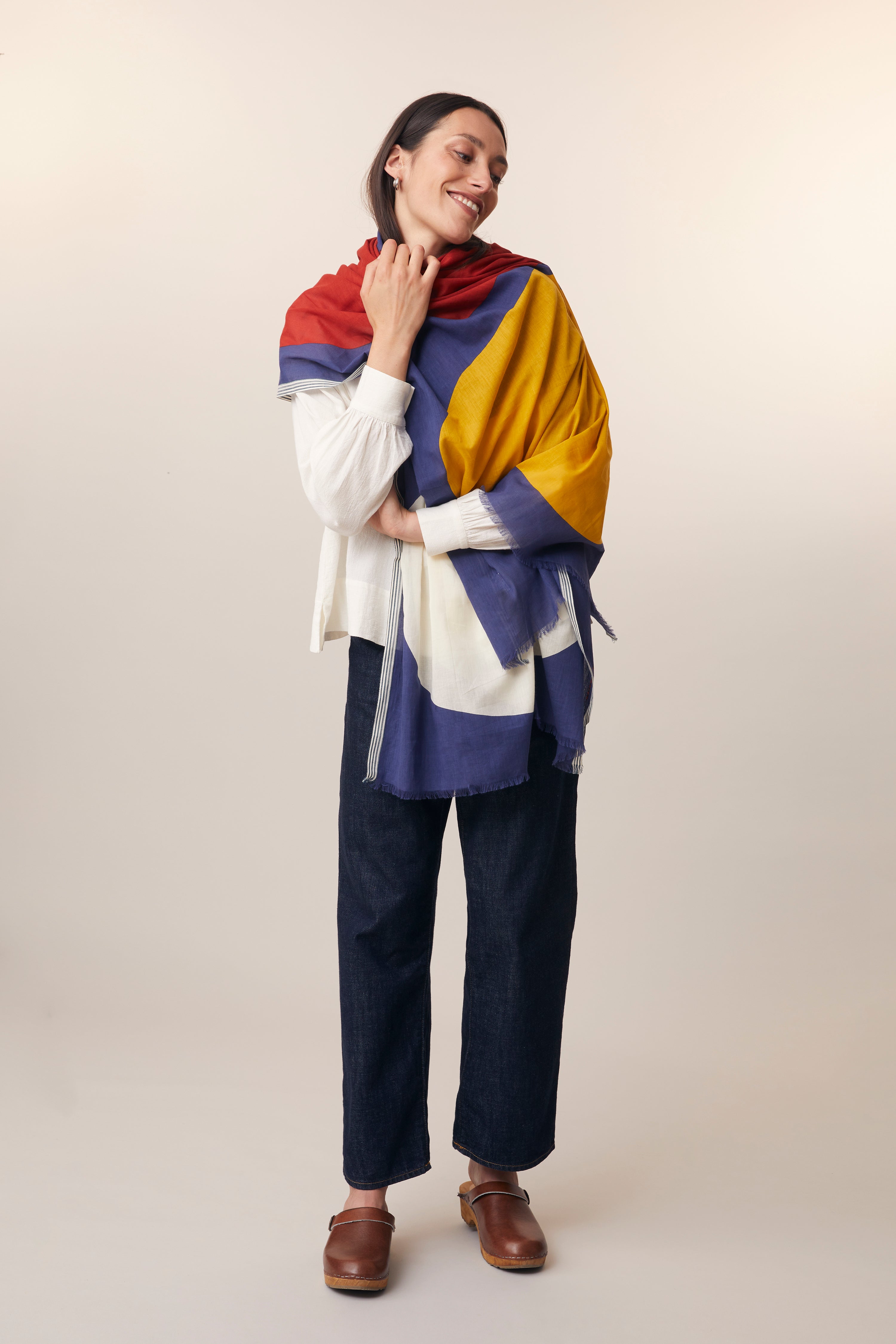 Blue Cotton Scarf – MOISMONT