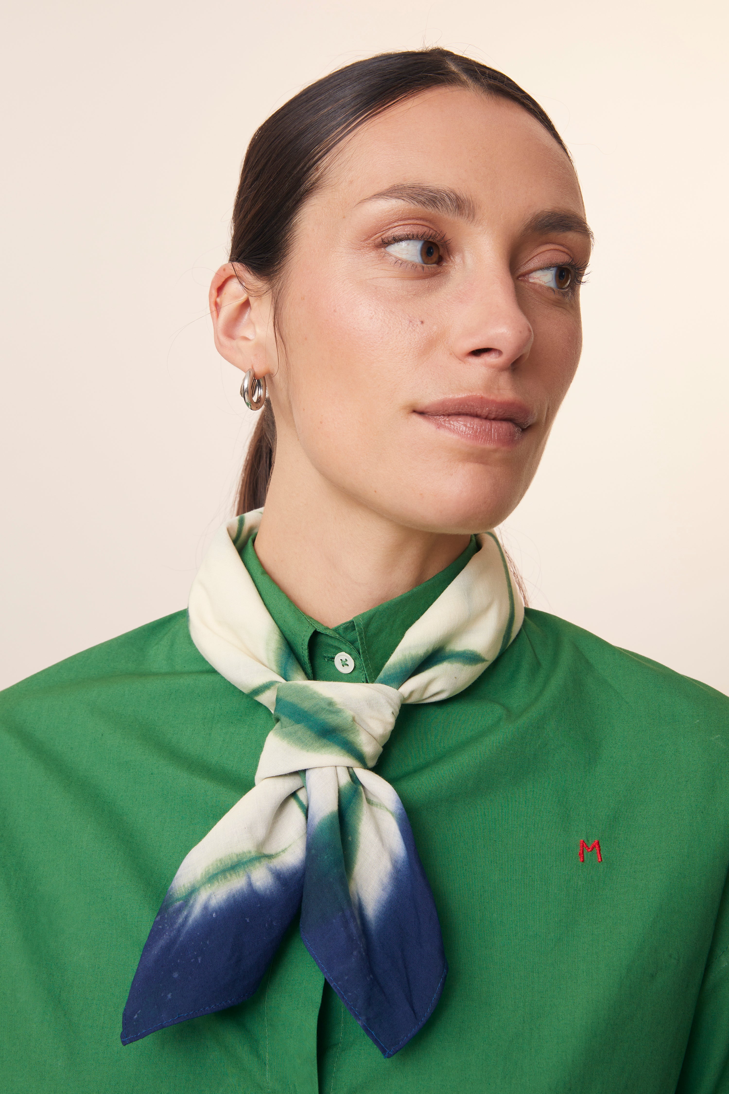 Green Cotton Scarf – MOISMONT