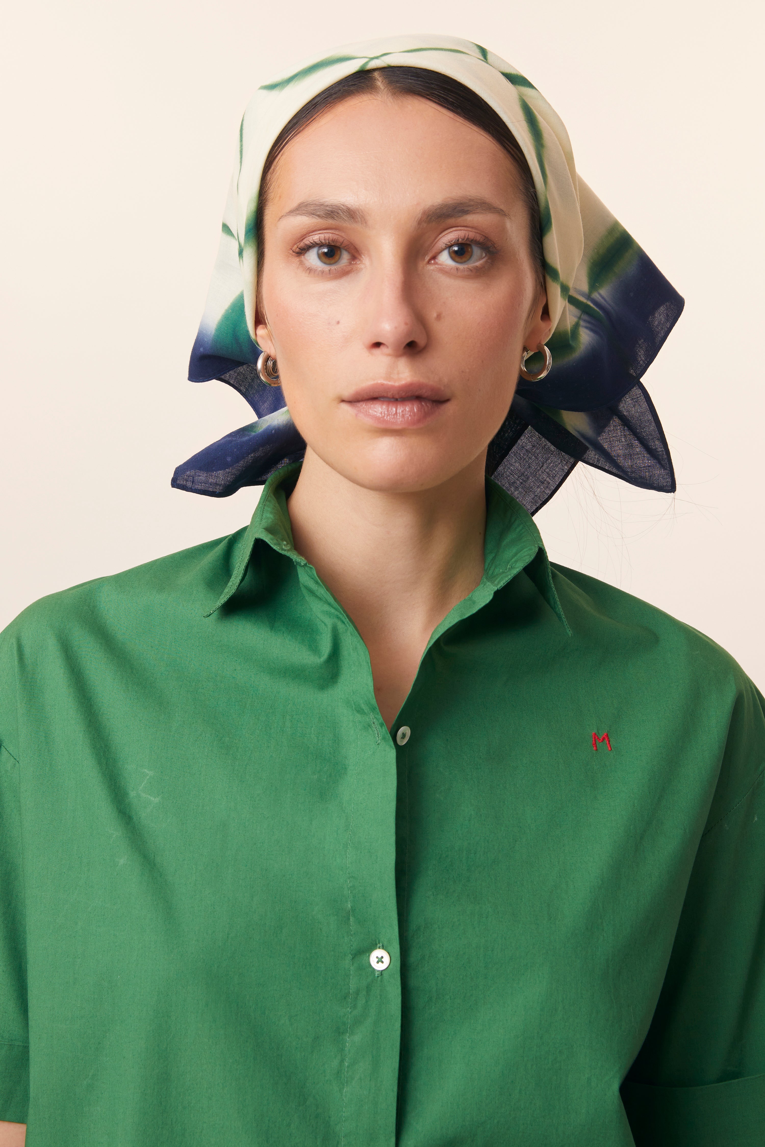 Green Cotton Scarf – MOISMONT