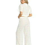 Eyelet crush ss pants white