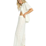 Eyelet crush ss pants white