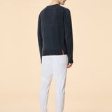 26102- 60 Blue Black round neck knitted