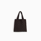 KNIT JACQUARD BAG - NERO/MORO