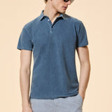 TECHNO WASH PIQUE POLO COL.60 BLUE