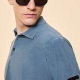 TECHNO WASH PIQUE POLO COL.60 BLUE