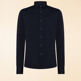 26252-60 BLUE BLACK oxford open shirt