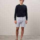 BB55117-03 TANK MEN WOVEN SHORTS BLUE&WHITE