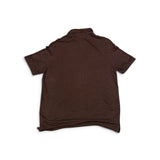 BF83307-03 -  KNITTED POLO-LINEN -MARINE BLUE