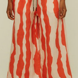 Orange Calima Mojave Linen Trousers
