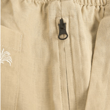 Beige Cargo Linen Shorts