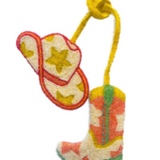 Cowboy hat bag charm pink