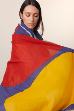 Blue Cotton Scarf  – MOISMONT