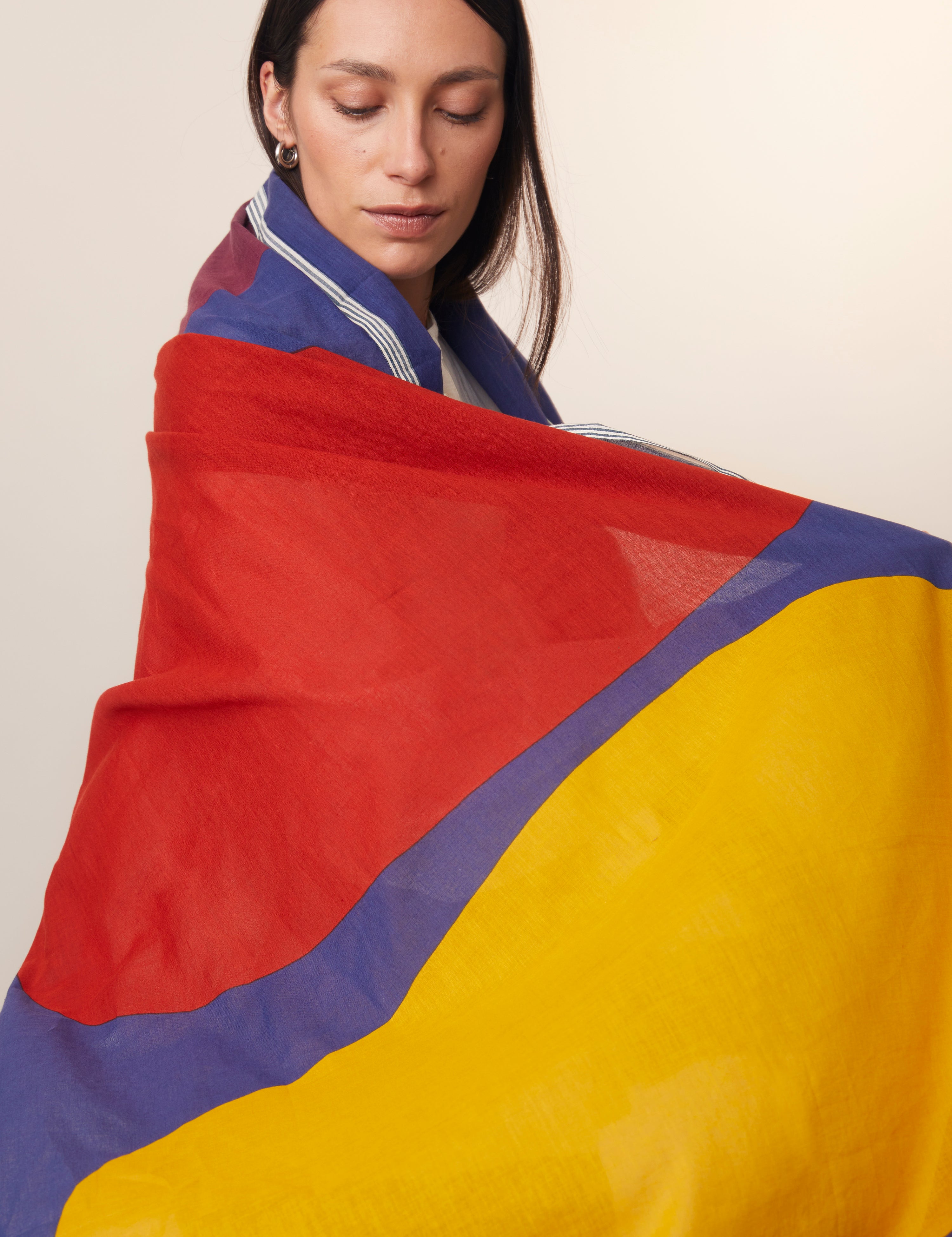 Blue Cotton Scarf  – MOISMONT