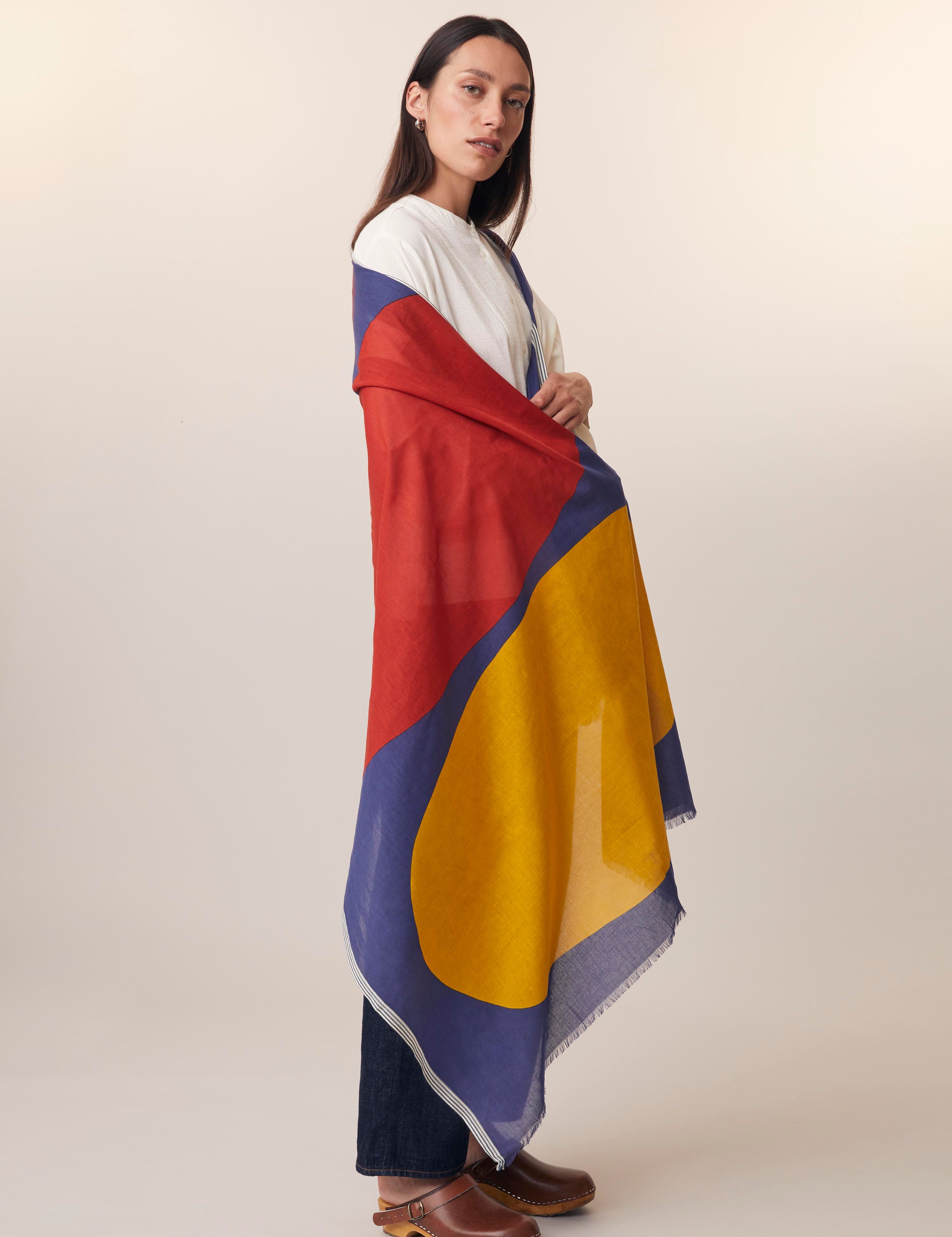 Blue Cotton Scarf  – MOISMONT