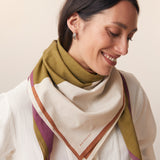 Khaki Cotton Scarf  – MOISMONT