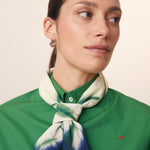 Green Cotton Scarf  – MOISMONT