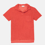 Polo terry framboise
