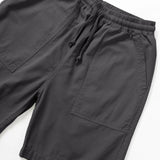 Pantalón corto de chef Ripstop negro lavado