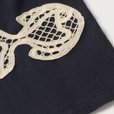 NAVY FISH PATCH ANE BLOUSE