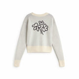 ECRU BASIL FLOWER ROPE KNITTED SWEATER